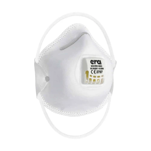 Weiße FFP2-Maske mit Ventil